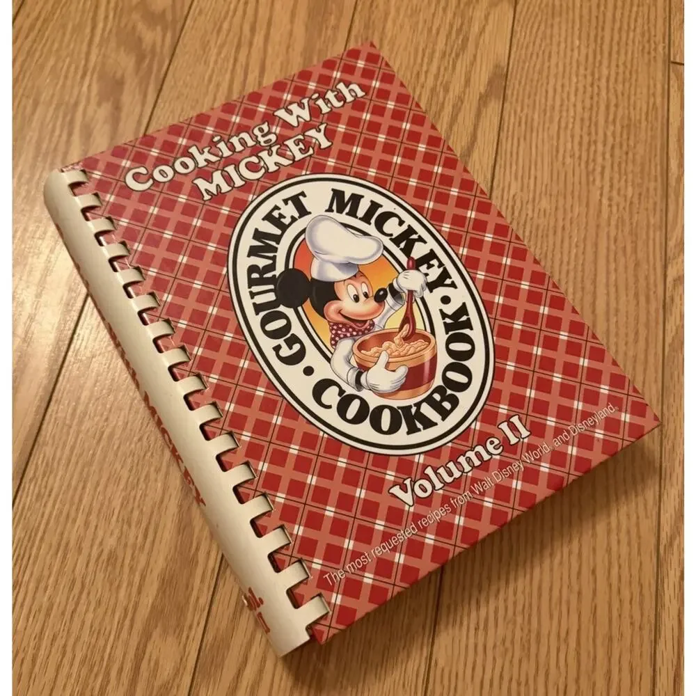 Vintage DISNEY Cooking with Mickey Mouse Gourmet COOKBOOK Vol II Park Recipes